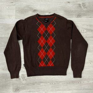 Marc Ecko Argyle Men's V-Neck Sweater Medium M